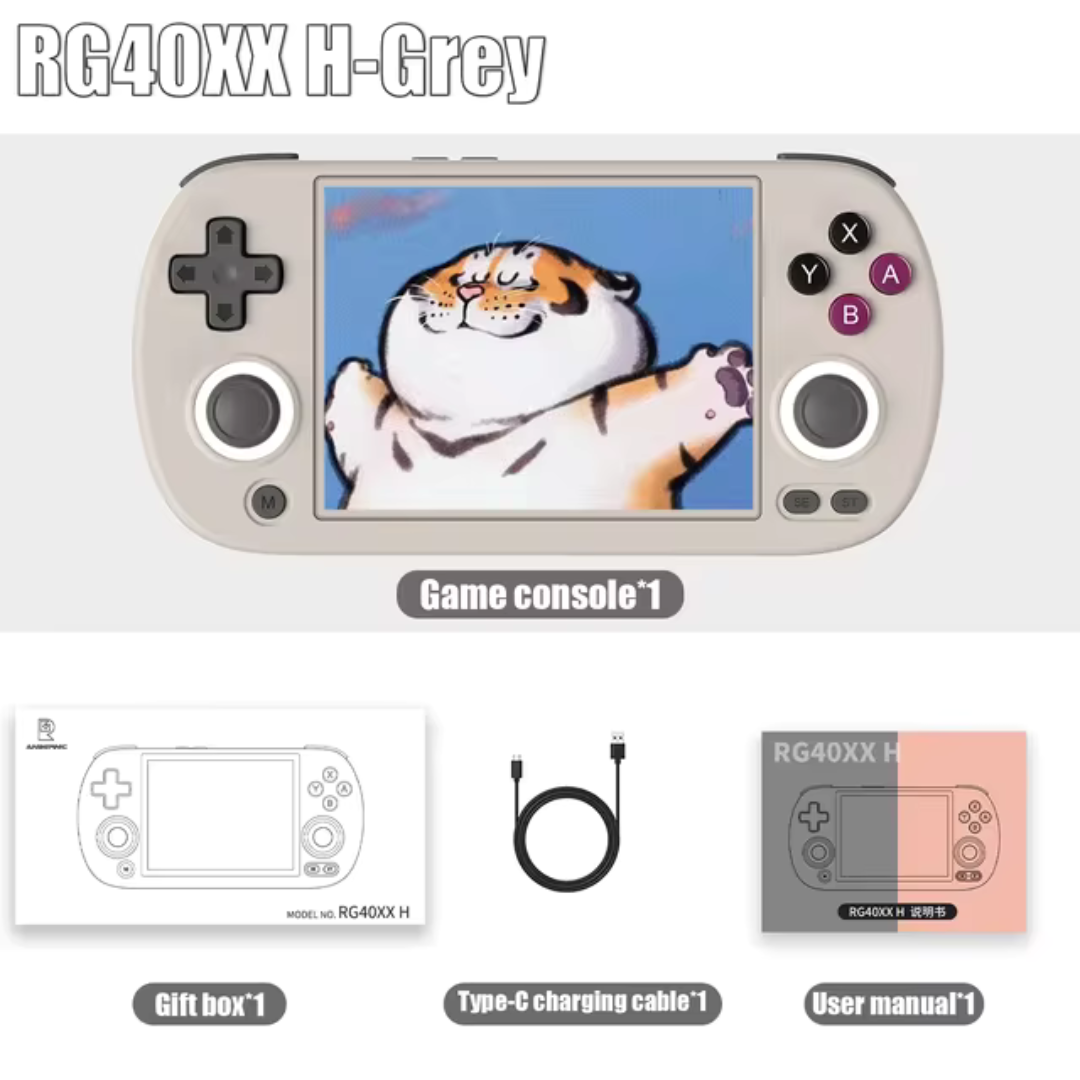 Retro Handheld Game Console 64 Bit Linux 4.0 Inch IPS Screen Support 5G WiFi Bluetooth Support HD Output RG40XXH