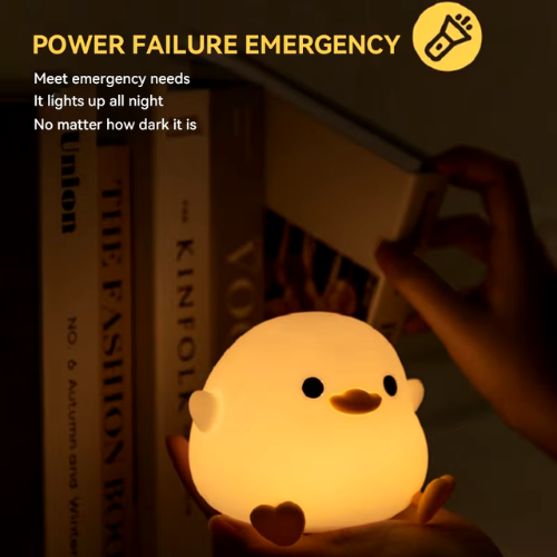 Xiaomi-luz LED nocturna con bonito pato Doudou, lámpara de silicona para niños, Sensor táctil, temporizador, recargable por USB, luz suave para el cuidado de los ojos