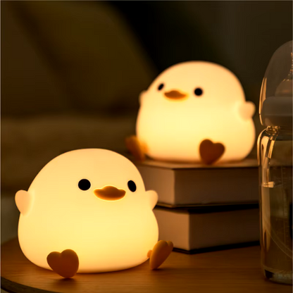 Xiaomi-luz LED nocturna con bonito pato Doudou, lámpara de silicona para niños, Sensor táctil, temporizador, recargable por USB, luz suave para el cuidado de los ojos