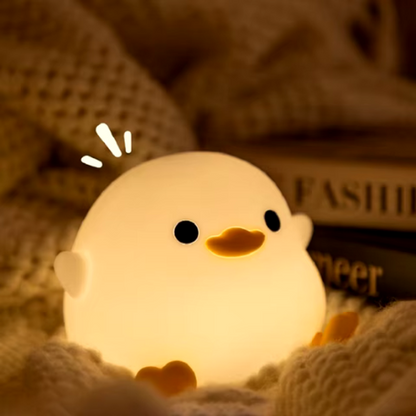 Xiaomi-luz LED nocturna con bonito pato Doudou, lámpara de silicona para niños, Sensor táctil, temporizador, recargable por USB, luz suave para el cuidado de los ojos